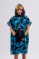 Kids Sand Free Hooded Towels - Shockwave